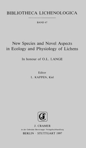 Honighäuschen (Bonn) - This volume starts with taxonomy. In the second part of the volume studies are presented about criteria that describe the performance of the lichen symbiosis. Part 3 deals with the subject "water relations in lichens". The articles of part 4 refer to the performance of lichens in various climates and habitats on earth. The studies collected in part 5 refer to the heat tolerance of lichens and to the repsonses of lichens to strong irradiance. This volume finishes with a description of the present state of changes in our European lichen flora and vegetation.