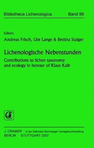 Honighäuschen (Bonn) - Lichenologische Nebenstunden (lichenological studies after hours) features twenty-seven peer reviewed contributions by 51 authors. The majority of papers have a taxonomic background, both classical and molecular, in accordance to Klaus Kalb's own research interests, covering a wide topical range. One paper seeks to delineate ecological groups of lichens on two species of trees of the Thailand rainforests. Furthermore, papers in this volume describe a number of new species nine of which are named in honour of Klaus Kalb.