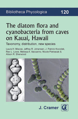 Honighäuschen (Bonn) - This book provides two thoroughly illustrated floras of cave algae of Kauai, the oldest of the large inhabited islands in the Hawaiian Archipelago. These caves are a hot spot of algal diversity. The first flora describes and illustrates 80 diatom taxa in 45 genera including four species new to science. The second paper assesses cyanobacterial taxonomy based on morphology, ecology, and phylogenetic analyses of the 16S rRNA gene. Among 20 cyanobacterial taxa characterized here, using this polyphasic approach, four genera new to science are described (Kovacikia, Stenomitos, Goleter, and Pelatocladus) and another twelve new species in these and previously established genera. These new discoveries highlight how poorly studied the microbial biodiversity of Hawaiian algae still is to date and provide further evidence of the hitherto hidden biodiversity expected to be present in tropical habitats in general, in cave habitats, and in particular in the geographically isolated Hawaiian Island Chain. The floras and the data contained therein provide an important contribution for those interested in diatom and cyanobacterial taxa, and demonstrate modern taxonomic practice in these two critical algal groups.