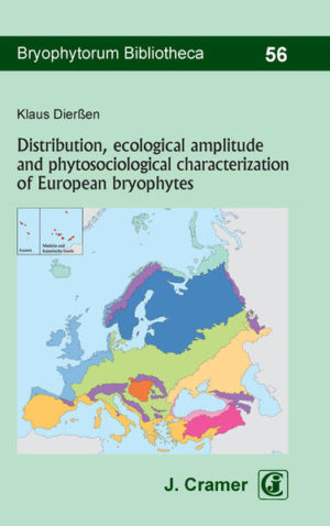 Honighäuschen (Bonn) - This compendium lists the geographical distribution, ecological characteristics and phytosociological preferences of about 1,150 mosses and about 450 liverworts occurring in Europe and in Macaronesia (Azores, Canary Islands, Madeira, and Capo Verde). "Geographical distribution" is expressed by the formula developed by Meusel et al. and widely adopted in Central-European botanical literature. Threat categories follow the IUCN threat classification and are presented for all threatened taxa. The section on "Ecological amplitude" lists preferences of each individual species for acidity, nutrient availability, pollution, humidity, heat balance, light, substrate, and human impact. Preferred habitats are summarized in one or more lines of a "free language" description (e.g., "usually on decaying organic matter, most frequently on rotting tree stumps, occasionally on old grass tussocks, on the border of peat diggings and regionally on sandstone" for Aulacomnium androgynum). The "Life strategy category," equivalent to "life forms" in vascular plants, is also listed for each species. Under "phytosociological characterization" the author lists the occurrence of each bryophyte species in bryophyte and vascular plant communities. In this part, he refers to two classifications presented in the introduction, one on the bryophyte communities of Europe and the other on the "European vegetation types more or less rich in bryophytes". Over 28 pages of "Consulted literature" list about 600 bryological and phytosociological publications. This unique compendium contains plenty of useful information on mosses and liverworts of Europe. Because many species treated in this book have wider distribution or are circumpolar, this book will also find an attentive audience outside Europe. In North America it will be welcomed by bryologists, plant ecologists, and anyone interested in vegetation and its bryophyte component.