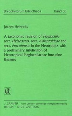 Honighäuschen (Bonn) - Currently, 20 section and subsection names are in use for Neotropical Plagiochilae. Phylogenetic analyses of morphological and phytochemical characters as well as of sequence variations of internal transcribed spacer regions of nuclear ribosomal DNA reveal the presence of only 9 monophyletic lineages of Plagiochila (Dumort.) Dumort. in the Neotropics, assignable to the sections Adiantoideae Lindenb., Alternantes Carl, Arrectae Carl, Cucullatae Schiffn., Fuscoluteae Carl, Glaucescentes Carl, Hylacoetes Carl, Rutilantes Carl, and Vagae Lindenb. The illegitime Plagiochila sect. Superbae Carl, which was erected for some of the largest Neotropical species of Plagiochila, disintegrates into P. sect. Hylacoetes and P. sect. Adiantoideae. Members of sect. Hylacoetes are characterized by a capsule wall epidermis without thickenings on the walls and usually fan-shaped, terminal androecia. In contrast, sect. Adiantoideae has a capsule wall epidermis with nodulose cell wall thickenings and simple, intercalary androecia. Sect. Adiantoideae comprises 4 species and is restricted to the Neotropics. Sixteen species (including the new Plagiochila patriciae J.Heinrichs & H. Anton) are recognized within sect. Hylacoetes, which occurs not only in the Neotropics but also in Africa (P. boryana Gottsche ex Steph.). The monospecific genera Szweykowskia Gradst. & M.Reiner and Steereochila Inoue are treated as members of the latter section