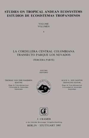 Honighäuschen (Bonn) - Volume 4 of the series "Studies on Tropical Andean Ecosystems", together with volumes 1, 3 and 5 give the results of the studies realised by the participants of the Ecoandes-Ecodynamics projects in the zone of the "Parque Nacional Natural de Los Nevados" transect, in the Colombian Central Cordillera. Volume 5 presents the chapters on vegetation and also an attempt of integration of the principal data of the transect, that includes part of the Rio Magdalena valley, the proper Central Cordillera in the area of the Nevados del Ruiz, Santa Isabel and Tolima, and part of the Cauca valley. These data will be useful both for the formulation of eco-development plans and for the protection of nature and environment. The second phase of the Ecoandes project (II) has been started some time ago. This includes other transect studies (further north and further south, through the cordilleras) but especially also the study of ecological processes and in general of the functioning of the main ecosystems recognized in the transect studies.