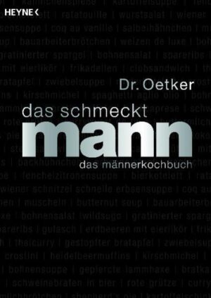 Männer an den Herd! Jetzt kocht Mann selbst. Steak statt Sojabohnen und knackige Salate, die was zum Beißen bieten. Die neuen Herren der Küche nehmen Gesundheit so wichtig wie guten Geschmack, aber dafür brauchen sie Anregungen: Currywurst de Luxe für den Männerabend, Thaicurry für echt scharfe Jungs und Kirschmichel für die süße Seite im Mann. Alle Rezepte ausgewählt und manngerecht überarbeitet von Dr. Oetker.