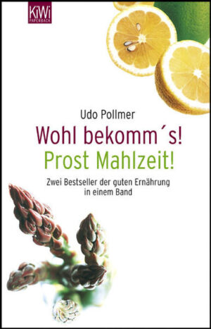 Alles über die gute Ernährung: zwei Bestseller von Udo Pollmer in einem Band. 'Prost Mahlzeit' und 'Wohl bekomm’s!' - die Klassiker von Udo Pollmer (KiWi-Gesamtauflage weit über 300.000 Exemplare) - zum ersten Mal als Doppelband zum Diät-Preis. Die Junge Welt schrieb über 'Wohl bekomm’s! Was Sie vor dem Einkauf über Lebensmittel wissen sollten': 'Ratgeber sind ja in der Regel sterbenslangweilig. Dass es auch anders geht, beweist Udo Pollmer mit seinem kleinen Kompendium über all das, was dem geplagten Zeitgenossen als Lebensmittel verkauft wird. Es ist übersichtlich in Kapitel zu jeder Lebens- und Genussmittelgruppe eingeteilt, mit der man gemeinhin in Berührung kommt, aber auch die Müsli- und Anti-Schmalz-Fraktion kommt nicht zu kurz. Pollmer ist eine selten anzutreffende glückliche Melange aus fundierter Information und Unterhaltung gelungen.' Und Konsum & Umwelt sagte über 'Prost Mahlzeit. Krank durch gesunde Ernährung': 'Udo Pollmer, das ›enfant terrible‹ der Ernährungsszene, zieht Bilanz über einige Jahrzehnte Empfehlungen für gesunde Ernährung. ›Je mehr Diäten, desto mehr Essgestörte, je mehr Margarine aufs Brötchen kommt, desto mehr Herzinfarkte, je mehr Jodsalz unters Volk gestreut wird, desto mehr Schilddrüsenkranke‹, konstatiert das ketzerische Viererteam. Doch auch die Vollwerternährung bleibt nicht verschont. Wer sich nicht scheut, die eigenen Vorstellungen übers Essen erschüttern zu lassen, wird das Buch mit Gewinn lesen.'