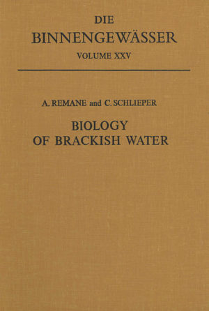 Honighäuschen (Bonn) - The present work focuses on a presentation of the important ecological features peculiar to the region of brackish water and the problems they pose. Part 1 deals with the ecology and Part II with the physiology of brackish water. The book discusses salinity as a factor in the distribution of animals and definitions in backish water, it describes brackish-water types (seas, lagoons, river mouths, pool, shores), organisms and their features as well as biotopes (phytal zone, sandy floors, unconsolidated sea floor, plankton).