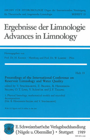 Honighäuschen (Bonn) - The first part of Vol. 33 contains abstracts of the "International Conference on Reservoir Limnology and Water Quality" held at ?eské Budéjovice, Czechoslovakia, in June 1987. These abstracts are dealing with topics such as sediments, dynamics of zooplankton and suspended matter in the water column, variations of physiochemical parameters or the effect of reservoir on the climate in a near-shore zone.