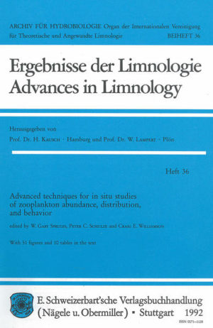 Honighäuschen (Bonn) - This volume presents papers from a workshop, "Advanced techniques for in situ studies of Zooplankton abundance, distribution, and behaviour" that was held during May, 1991 at Lake Lacawac in northeastern Pennsylvania, USA. The workshop focused on three advanced technologies that may be deployed in situ for studying Zooplankton: acoustic devices, the Optical Plankton Counter, and video systems. This volume is composed of three summary papers that consider the potential of these technologies, and six research reports of studies that employed some of these new tools. The summary papers (I) identify the types of questions that may be addressed with each instrument