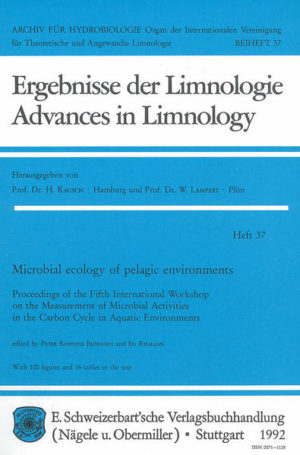 Honighäuschen (Bonn) - This issue contains papers presented at the Fifth International Workshop on the Measurement of Microbial Activities in the Carbon Cycle in Aquatic Environments. The Workshop was held in Helsingor, Denmark, from 18 to 23 August, 1991, and was organized by The Water Quality Institute and the Marine Biological Laboratory at University of Copenhagen. The preceeding workshops in this series were held in Plön (Germany) 1977, at Malente (Germany) 1983, in Utrecht (The Netherlands) 1986, and in Ceske Budëjovice (Czechoslovakia) 1988. Proceedings from these workshops were published in Arch. Hydrobiol. Beih. Ergebn. Limnol. 12 (1979), 19 (1984), 31 (1988) and 34 (1990). The organizers decided to focus this fifth workshop on the microbial ecology of pelagic environments. Despite this narrowing of the scope, the workshop still attracted a higher number of participants than previously, and the 140 participants were in for a tight programme. The series of workshops have reflected a general trend in the research development. While basic methodological problems dominated the early workshops, this workshops revealed a further development into a more mature stage where data collected from a variety of pelagic environments were integrated in an ecological context.