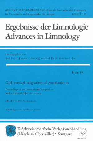 Honighäuschen (Bonn) - This volume represents the proceedings of the symposium on "Diel Vertical Migration", held in Lelystad, The Netherlands, in November 1991. The discussions have contributed much to the clarification of the different roles played in our thinking by proximate factors with physiological and evolutionary mechanisms with ultimate causes. The paper gives an overview about the phenomenon of diel vertical migration of pelagic animals in the freshwater and marine environments.