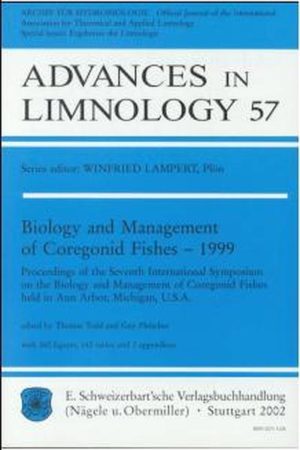 Honighäuschen (Bonn) - This volume represents the proceedings of the 7th International Symposium on the Biology and Management of Coregonid Fishes, held in Ann Arbor, Michigan, USA. The main theme of this symposium was the discussion of the various taxonomic, biological, ecological and management issues, that surround this important group of Holarctic fishes.