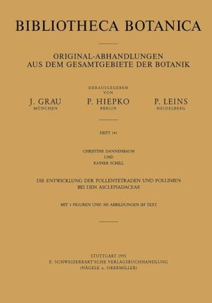 Honighäuschen (Bonn) - Die Familie der Asclepiadaceae wurde von R. Braun 1810 aufgestellt und wird in erster Linie nach Merkmalen der Pollen eingeteilt. Die Entwicklung von Pollentetraden und Pollinien wurde an sechs Arten aus beiden Unterfamilien lichtmikroskopisch sowie raster- und transmissionselektronenmikroskopisch untersucht und in entsprechenden Abbildungen vom Archesporzellstadium bis zur Anthese dokumentiert.