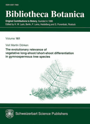 Honighäuschen (Bonn) - This well illustrated monograph treats the correlation of deciduousness (shedding leaves at a certain season) and long-shoot/short-shoot differentiation focused on gymnospermous tree species. The vast majority of gymnosperms are evergreen and within this group deciduousness has generally been regarded as a derived feature. Comparative studies of angiospermous tree species indicate that the vegetative long-shoot/short-shoot differentiation correlates well with deciduousness. The total leaf area of an entire short-shoot equals the leaf area of lamina of a single long-shoot leaf. So the lamina of a long-shoot leaf is replaced by the total leaf area of an entire short-shoot in the following vegetation period. This simple correlation is not observed in any of the studied gymnosperms except Ginkgo. Consequently, the evolutionary pathway to the long-shoot/short-shoot differentiation in gymnospermous tree species must be different from the evolutionary traits in angiospermous trees. It is shown that some evergreen gymnosperms can be regarded as derived from deciduous ancestors while others still represent the primitive deciduous condition. This monograph consists of two parts: In the first part several gymnospermous and angiospermous tree species have been investigated morphologically, anatomically and physiologically. In the second part those data were mapped on paleobotanic and palaeogeographic data in order to test the initial hypothesis that deciduousness has in the past been more frequent among gymnospermous tree species than the recent diversity can reflect. This book is of interest for all botanists and researchers on angiospermous and gymnospermous trees.