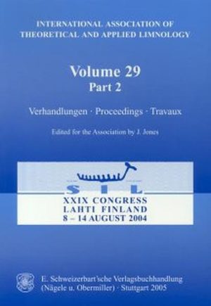 Honighäuschen (Bonn) - The 29th Congress of the International Association of Theoretical and Applied Limnology was held in Lahti, Finland, in August 2004. Many of the papers are dealing with plankton communities, food web interactions, applied aspects of aquatic ecology and integrated water management.