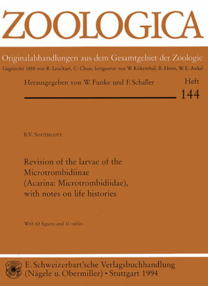 Honighäuschen (Bonn) - The generic classification of the larvae of the subfamily Microtrombidiinae (one of two families of Microtrombidiidae THOR, the other being Eurombidiinae THOR) is reviewed on a world basis. The larvae of the Trombidioidea are so heteromorphic to the deutonymphs and adults that in many cases the larvae and the post-larval mobile instars have been given different names. In this revision 34 valid genera are considered for the larvae, of which 14 have been correlated with the adults/deutonymphs, from rearing studies form adults to larvae, or larvae to deutonymphs, which closely resemble adults. Of the genera defined, 15 are new. Seven new species are described, six from Australia, and one from South America