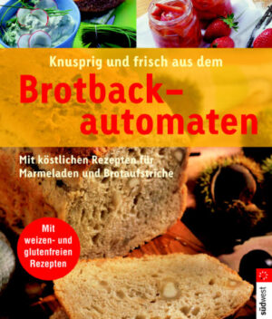 Schnell, gesund und immer frisch Frisches Brot schmeckt einfach am besten. Und mit einem Brotbackautomaten kann jeder mühelos sein Lieblingsbrot selbst backen. Einfach die gewünschten Zutaten hinein geben und das entsprechende Programm wählen. So steht einer gesunden, bewussten Ernährung nichts mehr im Weg. Dieses Buch enthält Rezepte für zahlreiche Weiß-, Misch- und Vollwertbrote, Brote mit Nüssen, Gewürzen und Gemüse sowie leckere Teige und Gebäck. Zudem gibt es spezielle Rezepte für Allergiker und Zölliakie-Patienten und einige Rezepte für Laugengebäck. • Zahlreiche Rezepte ansprechend bebildert, alle Rezepte für kleine, mittlere und große Brote • Mit großem Kapitel mit glutenfreien Rezepten und Rezepten für Allergiker • Extra: Köstliche Rezeptideen für Marmeladen und Brotaufstriche