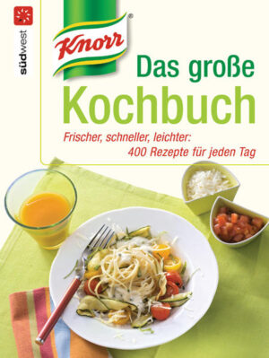 Noch nie war kochen einfacher Über 400 verlockende Rezepte bietet dieses pfiffige Kochbuch für alle, die endlich richtig kochen wollen. Ob Gemüsefan oder Fleischfreund, Pastafreak oder Fischliebhaber – der Appetit kommt schon beim Blättern. Und alles geht schnell, gelingt immer und schmeckt immer. Dabei helfen die beliebten Produkte von Knorr. Zahlreiche Tipps rund ums Kochen und den Haushalt und Anregungen für eine abwechslungsreiche Küche gibt es zuhauf. Die köstlichen Ergebnisse begeistern Familie und Gäste.