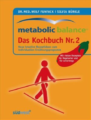 Schmeckt gar nicht nach Diät! Dieses zweite Kochbuch erweitert konsequent die erfolgreiche Ratgeberserie des einzigartigen Ernährungsprogramms metabolic balance® von Wolf Funfack und Silvia Bürkle. Es bietet über 150 neue, verlockende und alltagstaugliche Rezeptideen. Die Umsetzung des persönlichen Ernährungsplans wird durch die Zuordnung der einzelnen Rezepte zu den Lebensmittelgruppen des metabolic balance®-Konzepts erleichtert. Der Erfolg dieses speziellen Ernährungsprogramms spiegelt sich in der stetig zunehmenden Anzahl von Ernährungsberatern, Ärzten und Heilpraktikern, die sich in dieser Methode ausbilden lassen. Entwickler dieses grandiosen und zugleich einfachen Konzepts ist der Arzt und Ernährungsmediziner Wolf Funfack. Zusammen mit Frau Bürkle, Dipl. Ingeneurin für Ernährungstechnik, konzipierte er 2001 die Methode, mit der jeder ein gesundes Körpergewicht erreichen und langfristig halten kann.