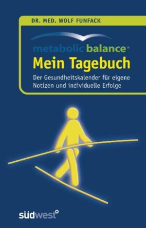 Der unentbehrliche Metabolic-Balance® -Begleiter metabolic balance® ist das sensationelle Stoffwechselprogramm, das die ganz persönlichen Bedürfnisse und die individuelle Stoffwechsellage jedes Klienten berücksichtigt. Ausgangspunkt dafür ist eine Blutuntersuchung. Auf Basis dieser aktuellen Laborwerte bekommt jeder einen speziell zusammen gestellten Lebensmittelplan. Innerhalb kurzer Zeit kommt der Stoffwechsel wieder ins Gleichgewicht. Die Patienten regulieren ihr Körpergewicht ohne zu hungern und die Stoffwechsellage verbessert sich nachweislich. Über 2.000 Ernährungsberater mit weit über 200.000 Klienten sind bereits aktiv. In diesem Tagebuch mit jahresunabhängiger Kalenderfunktion kann jeder Teilnehmer seine individuellen Erfolge dokumentieren. Dazu bekommt er viele Tipps und erfährt Wissenswertes zum metabolic balance®-Programm.