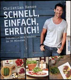 Christian Henzes neues Buch ist der ideale Begleiter für alle aktiven Menschen, die ganz nach dem Motto „Wenig Zeit, wenig Zutaten, aber viel Geschmack!“ kochen und genießen wollen. Unverfälscht, unkompliziert, aber kompromisslos gut schmecken die Gerichte, die der Starkoch in maximal 30 Minuten auf den Tisch zaubert. Und gekocht wird mit wenigen Zutaten, die wirklich jeder zu Hause hat oder die überall zu bekommen sind - ohne Chichi, extrem einfach, aber unverschämt lecker! So geht Kochen! Ausstattung: ca. 100 Abb.