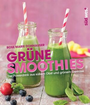 Der grüne Zaubertrank! Grüne Smoothies sind eine geniale Erfindung - die Drinks aus Obst und Gemüse bieten dem Körper alle nötigen Vitalstoffe, um gesund und fit zu bleiben. Grünes Blattgemüse hat die höchste Nährstoffdichte aller Lebensmittel. Es stärkt den Körper und sorgt dafür, dass man sich den ganzen Tag fit und leistungsstark fühlt. Kombiniert mit süßen Früchten entsteht ein leckeres Getränk, das auch Kindern schmeckt. Alles, was man dafür braucht, ist ein hochwertiger Mixer und frische Zutaten wie z.B. Salat, Spinat, Grünkohl, Bananen, Weintrauben oder Orangen. Da die Smoothies im Handumdrehen zubereitet sind, können sie problemlos in den Alltag integriert werden. Auch zum Abnehmen sind sie gut geeignet, denn sie enthalten nur wenig Kalorien und machen trotzdem angenehm satt. Dieses Buch bietet 55 abwechslungsreiche Rezepte für jede Jahreszeit.