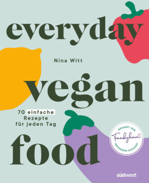 Einfach und lecker - Vegan kochen mit Foodykani Vegane Küche ist einseitig, aufwendig und kompliziert? Schon lange nicht mehr! Nina Witt alias Foodykani zeigt uns 70 ihrer liebsten veganen Alltagsrezepte. Davon ist alles schnell und vor allem auch einfach zubereitet - ohne Schnickschnack. Außerdem sind die Zutaten zu 90 % in einem Supermarkt oder sogar auch im Discounter erhältlich - damit begeistert Nina ihre Community täglich! Zahlreiche köstliche Ideen für Frühstück, Salate, Bowls, Hauptgerichte und Desserts sorgen für eine abwechslungsreiche und gesunde Ernährung. Mit schnellen Snack-Rezepten für Zwischendurch und einem Meal-Prep-Spezial, lässt sich veganes Essen im Alltag noch leichter umsetzen. Und natürlich dürfen auch ihre tollen Backkreationen nicht fehlen: Nina verrät uns wie man sie ganz unkompliziert vegan bäckt. Erfolgreiche Foodbloggerin »Foodykani« - über 197.000 Follower*innen auf Instagram Veganes Kochen ganz unkompliziert: 70 einfache Rezepte mit alltäglichen Zutaten Ausstattung: ca. 70 Fotos