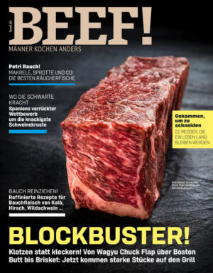 Männer kochen anders! In Heft 2/23 gibt es folgende Themen: -Blockbuster! Klotzen statt kleckern! Vom Wagyu Chuck Flap über Boston Butt bis Brisket: Jetzt kommen starke Stücke auf den Grill -Petri Rauch! Makrele, Sprotte & Co: Die besten Räucherfische -Wo die Schwarte kracht! Spaniens verrückter Wettbewerb um die knackigste Schweinekruste -Bauch reinziehen! Raffinierte Rezepte für Bauchfleisch von Kalb, Hirsch, Wildschwein... -Gekommen, um zu schneiden! 22 Messer, die ein Leben lang bleiben werden Ausstattung: mit zahlreichen Farbfotos