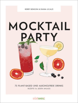 Tausche deine Lieblingscocktails gegen diese plant-based Mocktail-Alternativen! Die alkoholfreien Rezepte in Mocktail-Party wurden von zwei Ernährungsberaterinnen entwickelt und enthalten natürliche Zutaten mit wenig Zucker, die du in jedem Supermarkt findest. Neben den Basics (welches Equipment und welche Zutaten braucht man und wie mixt man richtig?) findest du hier außerdem wertvolle Infos über die Vorteile eines alkoholfreien Lebensstils, sowie Tipps zum nachhaltigen Mixen. In Mocktail-Party findest du 75 Rezepte für jeden Anlass: - Klassiker wie Pal-no-ma und Aperol-less Spritz - Brunch-Go-Tos wie No-Bull Bloody und Kiwi No-Secco - Süße Highlights wie Salted Carmel und Tiramisu Mock-tinis - Eiskalte Erfrischungen wie No Way Frose und Blueberry Acai Daiquiri - Festtagsgetränke wie Pumpkin Spice Latte und Warm Cider and Sage Cheers auf einen gesünderen Lebensstil! Trendthema Mocktails: Drinks ohne Alkohol für gesünderen Genuss erfreuen sich großer Beliebtheit, besonders zum Dry-January 75 plant-based und zuckerreduzierte Mocktailrezepte für jede Gelegenheit + und alles Infos zu Zubehör, Zutaten und Mixtechniken Frisches, helles und modernes Layout mit vielen stylischen Fotos - ideal auch zum Verschenken