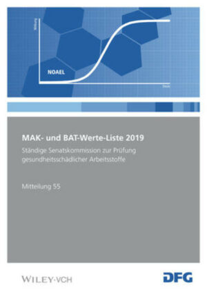 Honighäuschen (Bonn) - Die MAK- und BAT-Werte-Liste 2019 enthält Grenzwerte und Einstufungen für rund 1000 Arbeitsstoffe. Fundierte Empfehlungen mit rechtlicher Relevanz in Deutschland, der EU und darüber hinaus!