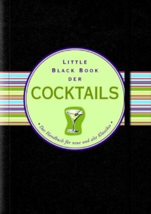 Cocktails schmecken und sind eine angenehme Abwechslung zum Alltagstrott, leider sind sie oft teuer. Teuer? Nicht wenn man sie selbst macht. Das 'Little Black Book der Cocktails' erklärt Ihnen wie. Es zeigt ihnen die grundlegenden Handgriffe, stellt Ihnen das richtige Handwerkszeug vor und klärt Sie darüber auf welcher Drink zu welcher Gelegenheit passt. So erfahren Sie schnell, was Sie über Cocktails und einen gelungenen Abend wissen müssen. Und weil große Mixer oft auch große Trinker sind, gibt Ihnen der Autor auch noch Tipp, wie Sie am Tag danach den Kater bekämpfen.