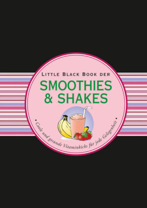 Smoothies und Shakes sind voll im Trend. Sie lassen sich superschnell und leicht zubereiten. Man wirft einfach knackig-frisches Obst und Gemüse sowie aromatische Kräuter mit Eiswürfeln in einen Mixer, der sie mühelos zerkleinert, und in Sekundenschnelle sind sie servierbereit. Eine Abwechslung zum klassischen Smoothie bilden Fruchtshakes, in denen sich süße und saure Früchtchen von Apfel bis Zwetschge in Kombination mit Milch, Sahne, Joghurt oder Speiseeis zu einem cremig-erfrischenden Genuss verbinden. Wie das geht und wie jeder selbst zu Hause diese leckeren Getränke zubereiten kann, zeigt das "Little Black Book der Smoothies & Shakes". Smoothies und Shakes bringen einen Vitaminkick ins Glas und sorgen für köstlichen Genuss, der gleichzeitig fresh, soft und cool ist.