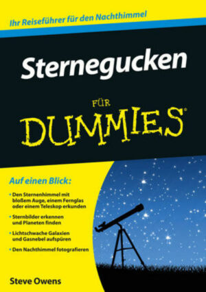 Honighäuschen (Bonn) - "Sternegucken für Dummies" ist ein praktisches Einsteigerbuch, das vor allem die grundlegenden Fragen aller Anfänger "Wie finde ich das richtige Teleskop?", "Wie benutze ich ein Teleskop?", "Wie orientiere ich mich am Himmel?" leicht verständlich erklärt, bevor es alle 88 Sternbilder inklusive Illustrationen beschreibt. Nachdem Sie die richtige Ausrüstung gefunden und gelernt haben, sich am Himmel zu orientieren, führt Sie der Astronom Steve Owens durchs ganze Jahr und erklärt Ihnen, wann Sie welche Sterne beobachten können.