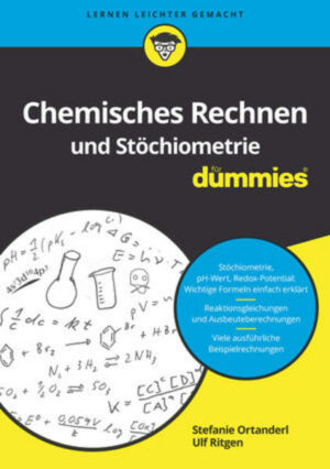 Honighäuschen (Bonn) - Stöchiometrie, Stoffmengen und Konzentrationsangaben, Massen und Ausbeuten, Redox-Potentiale, pH-Werte: Gelegentlich müssen Sie in der Chemie auch rechnen. Derlei Berechnungen sind wirklich einfach und einleuchtend, wenn Sie erst einmal wissen, welche Formel(n) Sie wann verwenden müssen ? und warum eigentlich. Genau das gilt es zu üben, und dabei hilft Ihnen dieses Buch: Die jeweils notwendigen Formeln werden vorgestellt, Sie erfahren, worum es dabei eigentlich geht, und jeder einzelne Rechenschritt wird nachvollziehbar und an realitätsnahen Beispielen aufbereitet. Die üblichen Fallstricke (und wie Sie diese vermeiden) werden ebenso ein Thema sein wie der Umgang mit tabellierten Werten ? und was diese eigentlich aussagen.