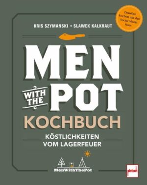 Kris und Slawek, die Men with the Pot, lieben es, in der Natur zu sein. Dort, meist mitten im Wald, zaubern die Social-Media-Stars über dem Lagerfeuer die leckersten Gerichte, filmen deren Zubereitung - und begeistern mit ihren Videos Millionen. Ihr erstes Kochbuch versammelt ihre besten Rezepte. Den Leser erwartet eine kulinarische Rundreise durch die Welt, vom Epischen Käse-Taco über Tropische Schweinerippchen bis hin zu Lagerfeuer-Donuts. Die detaillierten Zutatenlisten und Anleitungen machen das Nachkochen so einfach wie möglich. Bushcraft-Wissen - vom Feuermachen bis hin zum Selbermachen von Kochutensilien - gibt's inklusive.