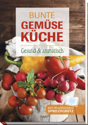 Ein Fest für alle Gemüsefreunde - Zwei variabel einlegbare Folien schützen die Buchseiten vor Spritzern - so bleibt Ihr Buch länger neu - Jedes Rezept mit allen wichtigen Nährwertangaben, brillantem Farbfoto und detaillierter Schritt-für-Schritt-Anleitung - Abwechslungsreiche Rezepte für große Gemüse-Vielfalt mit Tomaten, Zucchini, Kürbis, Kohl und Co.: aromatisch, lecker, gesund Ob kleine Snacks für zwischendurch, frische Salate, feine Suppen oder leckere Sattmacher mit Pasta, Hülsenfrüchten und Getreide - hier ist für jeden Geschmack etwas dabei. Genießen Sie Champignons mit Tomatenfüllung, Grünkohlsuppe mit Möhren und Kartoffeln, Tagliatelle mit Mittelmeergemüse oder grüne Wraps mit Linsen-Gemüse-Füllung. Jedes Rezept ist mit einem brillanten Farbfoto und allen wichtigen Nährwertangaben versehen. Und mit den detaillierten Schritt-für-Schritt-Anleitungen gelingen alle Gerichte im Nu. Als besondere Extras bietet das Kochbuch zwei variabel einlegbare Spritzschutz-Folien zum Schutz der Buchseiten und eine praktische Spiralbindung, damit das Buch immer offen liegen bleibt.