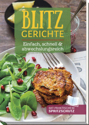 Die schnelle Küche • Genialer Trick in der Küche: Zwei variabel einlegbare Klarsichtfolien schützen die Kochbuchseiten vor Spritzern • Jedes Rezept mit allen wichtigen Nährwertangaben, brillantem Farbfoto und detaillierter Schritt-für-Schritt-Anleitung • Alle Gerichte mit einer Zubereitungszeit von maximal 30 Minuten Sie haben keine Zeit, um lange den Kochlöffel zu schwingen, aber trotzdem Lust auf abwechslungsreiche, leckere Gerichte? Dann werden Sie in diesem Buch garantiert fündig. Für die Zubereitung der herzhaften Fleischgerichte, köstlichen Fischgerichte und schmackhaften vegetarischen Gerichte stehen Sie nicht länger als 30 Minuten in der Küche. Den Rest übernehmen, wenn überhaupt nötig, Herd oder Backofen. Als besonderes Extra sind zwei Klarsichtfolien integriert, die, variabel einlegbar, die Seiten vor Fettspritzern schützen. So bleibt Ihr Buch länger neu. Freuen Sie sich auf Reispfanne mit Hühnchen, Schüttel-Pizza mit Chorizo, Orangenlachs mit Blattspinat oder Kartoffelgemüse vom Blech. Detaillierte Schritt-für-Schritt-Anleitungen sorgen für gutes Gelingen. Zudem ist jedes Rezept mit einem brillanten Farbfoto und allen wichtigen Nährwertangaben versehen. Die raffinierten Gerichte sind blitzschnell zubereitet und unschlagbar köstlich.