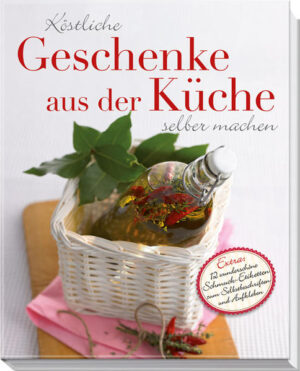 Geschenke, die von Herzen kommen! Ob als kulinarische Aufmerksamkeit, individuelles Dankeschön, kreatives Geschenk oder auch für den Eigenbedarf - Selbstgemachtes aus der Küche ist immer etwas ganz Besonderes. Mit unserer sorgfältig zusammengestellten Rezeptsammlung für selbst gemachte Leckereien können Sie liebevolle Geschenke zaubern, die garantiert jeden erfreuen. Ob pikant eingelegter Ziegenkäse, Nektarinensenf mit Orangenschale, Chili-Kräuter-Öl, Erdbeer-Schokoladen-Marmelade, Zimt-Sauerkirschen in Weinbrand, Rübli-Kuchen im Glas oder Butter-Vanille-Trüffel - für jeden Geschmack und für jeden Anlass ist das Passende dabei. Alle Delikatessen sind zum Anbeissen schön und bestechen durch ihre ganz persönliche Note. Lassen Sie sich inspirieren von unseren köstlichen und dekorativen Geschenkideen, und überraschen Sie Freunde und Familie mit originellen Mitbringseln, die von Herzen kommen.