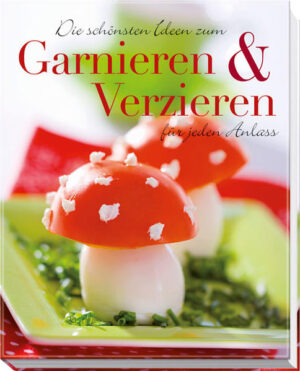 Das Auge isst mit. Radieschenmäuse, Tomatenrosen oder Apfelschiffchen - wer kennt sie nicht, die Klassiker des kalten Buffets? In diesem Buch präsentieren wie Ihnen beliebte Grundgarnituren und zeitgemäße, neue Ideen für Ihre nächste Party. Detaillierte Schritt-für-Schritt-Anleitungen zeigen Ihnen, wie die Garnituren gestaltet und gekonnt auf dem Buffet in Szene gesetzt werden. Ein weiteres Kapitel widmet sich der Verzierung von Torten und Gebäck mit Buttercreme, Marzipan, Schokolade & Co. Und natürlich kommen auch die Kids nicht zu kurz! Mit Gurkenschlangen, Frikadellenspinnen und unseren gruseligen Wurstfingern wird die nächste Kinderparty garantiert zum unvergesslichen Erlebnis. Doch da, wo viele andere Bücher aufhören, machen wir noch lange nicht Halt! Denn auch für Ihr perfektes Dinner ist dieses Buch ein unentbehrlicher Begleiter. Ob pfiffige Suppeneinlagen, dekorative Saucenspiegel, Julienne-Gemüse, stilvolle Tellerkompositionen mit Garnierring oder kreative Dessert-Verzierungen mit Zuckergitter und Schokoornamenten - wir zeigen Ihnen, wie Sie Ihr Menü mit wenigen Handgriffen wirkungsvoll inszenieren können. So nehmen Ihre Gäste gewiss doppelt so gerne Platz!