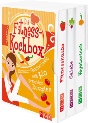 Kochen & genießen Sie sich fit! Dieses Fitness-Set mit 3 Kochbüchern im Schmuckschuber bietet gesunden Genuss ohne Reue und ist ein Muss für alle, die auf ausgewogene Ernährung Wert legen. Ob Sie auf Ihr Gewicht achten möchten, Ihren Körper bei der Fitness unterstützen oder einfach nur unbeschwert genießen möchten: Über 320 frische und vitaminreiche Rezepte beweisen, dass gesunde Ernährung nicht nur alltagstauglich ist, sondern auch noch richtig lecker schmeckt!