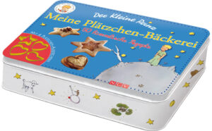 Backen mit dem Kleinen Prinzen Bis heute rührt die Reise des Kleinen Prinzen die Herzen von Millionen Lesern. Alle, die von den Geschichten des Kleinen Prinzen nicht genug bekommen können, werden diese Plätzchenbox lieben: 50 himmlische Rezepte – kindgerecht geschrieben und mit Illustrationen vom Kleinen Prinzen liebevoll gestaltet – sorgen bei großen und kleinen Kindern das ganze Jahr hindurch für echtes Backvergnügen. Und die wunderschöne Schmuckdose kann gleich danach zum Aufbewahren der selbst gemachten Leckereien verwendet werden. Mit vier hochwertigen Plätzchen-Ausstechern aus Edelstahl in den Formen „Stern“, „Komet“, „Halbmond“ und „Kranz“.