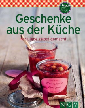 Geschenke, die von Herzen kommen - Alle Rezepte mit anschaulicher Schritt-für-Schritt-Anleitung und brillantem Farbfoto - Über 100 beliebte Klassiker und Trendrezepte von Plätzchen und Pralinen über herrliche Marmeladen bis hin zu eingemachtem Gemüse und anderen herzhaften Knabbereien - Unschlagbares Preis-Leistungs-Verhältnis Ob als Mitbringsel, kleine Aufmerksamkeit, Seelentröster oder Dankeschön: Selbstgemachtes aus der Küche ist immer etwas ganz Besonderes! Von süßen Verführern wie Plätzchen und Pralinen bis hin zu herrlichen Marmeladen, eingemachtem Obst und herzhaften Knabbereien enthält diese liebevoll zusammengestellte Rezeptsammlung geschmackvolle Geschenke für jeden Anlass. Alle Delikatessen sind zum Anbeißen schön und bestechen durch ihre ganz persönliche Note.