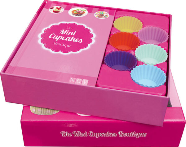 Mini-Cupcakes - Mega-Spaß! Diese Cupcakes im Miniformat sind unwiderstehlich süß und reizend dekoriert. Erleben Sie die niedlichen Kunstwerke aus dem Backofen als völlig neue Kreationen und in zauberhaften Designs. Ob als kleines Mitbringsel, Geburtstagsfreude oder Überraschungsgebäck für Freunde: Mit den Rezepten aus diesem Buch kreieren Sie Zuckerbäckerei auf höchstem Niveau! - schöne Geschenkbox mit Backbuch und 12 Mini-Cupcake-Förmchen in 6 verschiedenen Farben - köstliche Mini-Cupcake-Rezepte für völlig neue Kreationen in zauberhaften Designs - jedes Rezept mit brillantem Farbfoto und detaillierter Schritt-für-Schritt-Anleitung - Mini-Cupcakes mit großer Wirkung