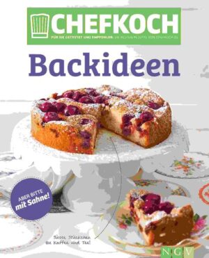 Süße Träume mit CHEFKOCH • Endlich in Buchform: Die besten CHEFKOCH-Backrezepte • Alle Rezepte vielfach getestet und von Nutzern der CHEFKOCH-Website bewertet • Jedes Rezept mit brillantem Farbfoto Fruchtig-frische Obstkuchen, saftige Käsekuchen, herrliche Schokoladenkuchen, feine Plätzchen oder leckere Muffins und anderes Kleingebäck - wer gerne bäckt, findet auf der Plattform CHEFKOCH.de und in dem gleichnamigen Magazin eine riesige Auswahl an süßen Rezepten. In diesem Band haben wir für Sie die beliebtesten Rezepte für alle Gelegenheiten aus dieser Fülle zusammengestellt. Genießen Sie bei Ihrem nächsten Kaffeekränzchen Mohn-Marzipan-Muffins, Käsekuchen-Apfel-Traum oder eine Eierlikör-Sahnetorte. Vielleicht führen Sie auch die Himbeer-Keks-Schnitten in Versuchung oder ein luftiges Schoko-Soufflé oder Sie freuen sich an Weihnachten über zarte Vanillekipferl, knusprige Kokosmakronen oder herzige Spitzbuben.