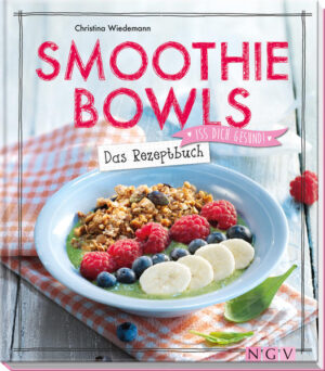 Löffeln Sie sich gesund! - 50 frische und einfache, abwechslungsreiche Frühstücksrezepte, die ohne viel Aufwand schnell zubereitet sind - Ausführliche Einleitung zur Zubereitung von Smoothie Bowls und wertvolle Tipps zur Anreicherung der Bowls mit Toppings - Mit übersichtlicher Kennzeichnung von laktosefreien, veganen und glutenfreien Rezepten Der morgendliche Smoothie ist Ihnen zu langweilig geworden? Dann probieren Sie doch einmal eine Smoothie Bowl zum Frühstück! Noch cremiger in der Konsistenz und basierend auf viel frischem Obst und Gemüse, sind Smoothie Bowls Smoothies zum Löffeln, die mit frisch aufgeschnittenem Obst, Nüssen und Samen oder selbst gemachtem Granola bunt verziert und angereichtert werden. Eigenen Ideen und Lieblingszutaten sind keine Grenzen gesetzt, und so isst das Auge bei Smoothie Bowls immer mit. In diesem Buch finden Sie 50 frische, bunt verzierte Rezepte für Smoothie Bowls mit Früchten, Milch- und Pflanzenmilchprodukten und mit Nüssen und Samen. Alle Bowls sind auf eine ausgewogene Ernährung ausgerichtet und bieten eine Fülle von Nährstoffen, die sich auf Ihre Gesundheit und Ihr Wohlbefinden positiv auswirken. Eine informative Einleitung zeigt den Weg zur perfekten Bowl und gibt wertvolle Tipps zu Toppings und gesunden Extras. Bringen Sie Abwechslung auf Ihren Frühstückstisch, und probieren Sie unsere leckeren Rezeptideen!