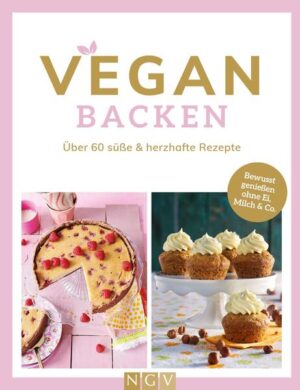 Lecker backen & genießen geht auch vegan Süß & herzhaft backen ganz ohne Ei, Milchprodukte, Honig & Gelatine Über 60 Rezepte für Kuchen, Torten, Kekse, Törtchen & vieles mehr Mit ausführlicher Einleitung und vielen Tipps fürs Backen ohne tierische Produkte Backvergnügen ohne Ende dank veganer Teig-Grundrezepte Praktische Ausstattung: Klappenbroschur Backen macht glücklich - auch ohne Milch, Ei, Gelatine & Co.! Und Genießen sowieso! Köstliche Kuchen, üppige Torten, knusprige Kekse, süße Törtchen sowie herzhaftes Backwerk gelingen auch ohne tierische Zutaten kinderleicht und schmecken einfach lecker. Über 60 Rezepte sowie sechs vegane Teig-Grundrezepte versprechen grenzenloses Backvergnügen und bewussten Genuss ohne Reue. Backen ohne tierische Produkte ist einfacher als man denkt - probieren Sie es einfach aus! Nachhaltiger und leckerer Back-Spaß für alle. Auch Vegan-Einsteiger finden bei diesen einfachen und gesunden Rezepten ihren neuen Lieblingskuchen. Bei über 60 Rezepten ist für jeden Geschmack etwas dabei. Viel Spaß beim Backen und Verzieren!