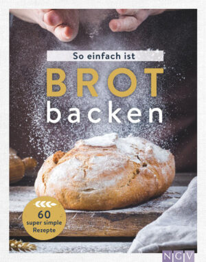 Schüssel raus, Ofen an, Brot fertig -Einfach loslegen: Unkomplizierte Rezepte für Brot-Einsteiger -Ohne Zusatzstoffe: Ins Brot kommt nur, was auch rein soll -Frisch und knusprig: 60 einfache Rezepte für Brote und Brötchen -Ohne Verpackungsmüll: Endlich keine abgepackten Brote mehr Schüssel raus, Ofen an - Brot fertig Mehl, Wasser, Hefe oder Backpulver, vielleicht noch etwas Salz, einmal ordentlich kneten und ab in den Ofen. So einfach ist Brot backen! Und das Beste daran: Du weißt ganz genau, was drin ist. Dein Brot enthält nur einfache, gute Zutaten und kommt natürlich völlig ohne Konservierungs- oder Füllstoffe aus. Lecker UND gesund! Ob knuspriges Bauernbrot, saftiges Brioche, mediterranes Ciabatta, Haselnussbrötchen, Knäckebrot oder Eiweißbrot - bei 60 Rezepten hast du eine größere Auswahl als beim Bäcker um die Ecke. Ganz easy Dabei ist Brot backen ganz schön einfach. Und oft sogar ziemlich schnell. Zusammengerührt hast du die meisten Teige in diesem Buch in 10 Minuten. Ein paar Dinge musst du dann noch beachten und den Rest macht dein Ofen. Wenn du mit Backpulver oder Eiern backst, kommt dein Teig nach dem Zusammenrühren direkt in den Ofen. Backst du mit Hefe, braucht der Teig ein bisschen Ruhe zum Gehen - in der Zeit ist für dich aber natürlich Pause. Daher gibt es in diesem Buch auch reichlich Rezepte für unterschiedliche Übernacht-Brote. Während du schläfst, geht dein Teig und zum Frühstück gibt es für dich und deine Lieben frisches Brot oder knusprige Brötchen. Und mal ehrlich, der Duft von frisch gebackenem Brot ist doch einfach unwiderstehlich! Gesund und lecker Hast du dich auch schon oft darüber geärgert, dass du gar nicht weißt, was im gekauften Brot eigentlich alles drinsteckt? Die Zeiten sind jetzt vorbei. Kaufe die Zutaten, die gut für dich sind, und backe dein Brot ab jetzt selbst. Dann weißt du nicht nur, was alles Gesundes drinsteckt, du wirst auch nie wieder Brot kaufen wollen. Warum? Selbst gebackenes Brot ist einfach überzeugend lecker.