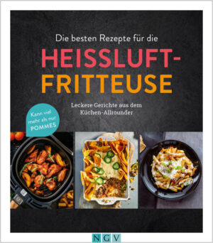 Mit Luft und Liebe gesund frittieren -Bunt und fettarm kochen: Frittieren fast ohne Fett -Für jeden Geschmack: Über 45 abwechslungsreiche Rezepte: Knusprige Snacks, Hauptgerichte und Süßes -Schnelle Küche: Ohne Vorheizen direkt loslegen Fettarm, schnell und energiesparend kochen Heißluftfritteusen sind echte Allrounder. Im heißen Luftstrom knuspern nicht nur Pommes und Co., das kompakte Gerät kann so viel mehr: krosse Snacks zaubern, Brot und Brötchen backen, würzige Gemüse-Päckchen und saftige Fleisch- und Fischgerichte garen oder sogar einen süßen Nachtisch backen. Die Geräte sind zudem energiesparend, ohne Vorheizen können Sie gleich loslegen mit dem Grillen, Backen und Frittieren. Entdecken Sie die Vielfalt der Möglichkeiten mit unseren über 45 köstlichen Rezepten!