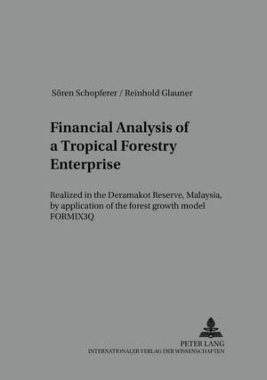 Honighäuschen (Bonn) - This study analyzes the financial viability of three forest management scenarios for the Deramakot Forest Reserve in Sabah, Malaysia: Reduced Impact Logging (RIL), Low Impact Logging (LIL) and Conventional Logging (CL). Three sustainable Annual Allowable Cuts (AAC) were calculated with the process-based model FORMIX3Q. The study reveals that harvesting is feasible even under the current degraded conditions and suggests an AAC of 10,000 m3/year for at least 40 years. The integration of a costing module allowed combining the surveyed cost and revenue-related data of the harvesting scenarios with key data, e.g. the AAC, as well as a detailed analysis with financial indicators, and a sensitivity analysis. The module also provides the total balance sheet and internal cost distribution.