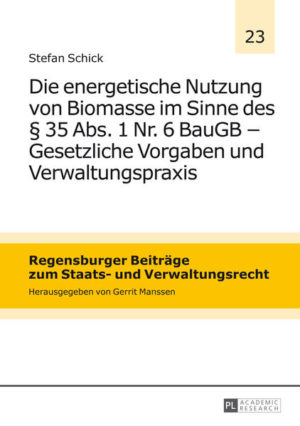 Honighäuschen (Bonn) - Im Rahmen des am 20.07.2004 in Kraft getretenen Gesetzes zur Anpassung des Baugesetzbuches an EU-Richtlinien hat der Gesetzgeber in Form des § 35 Abs. 1 Nr. 6 BauGB einen speziellen Privilegierungstatbestand für die energetische Nutzung von Biomasse geschaffen. Aufgrund nach wie vor bestehender Auslegungsunsicherheiten nimmt der Autor einen Abgleich der tatsächlichen Verwaltungspraxis mit den gesetzlichen Vorgaben vor. Die Arbeit setzt sich dabei insbesondere mit praxisrelevanten Problemstellungen wie beispielsweise der Beteiligung privilegierungsfremder Dritter an gesellschaftsrechtlichen Betreiberkonstellationen auseinander.