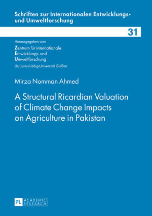 Honighäuschen (Bonn) - This book presents the economic analysis of the impacts of climate change on agriculture in Pakistan. Particular emphasis is laid on the magnitude of implicit adaptations in overall climate impact assessment and the analysis of selected adaptation options. Using a hedonic pricing model and a revealed choice approach, this study identifies the impacts of climate change on agricultural incomes, depicts the spatial patterns and seasonality of the impacts, and models the future adaptation behavior of farmers in the crop sector. A high sensitivity of farming in Pakistan to climate change is confirmed. With a changing climate and income in mind, farmers in Pakistan are more likely to choose rice, vegetables and maize, whereas they move away from wheat, sugarcane, cotton and fruits.