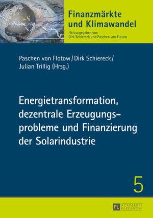 Honighäuschen (Bonn) - Die Solarindustrie erlebte insbesondere in Deutschland einen unvergleichbar rasanten und medienträchtigen Aufstieg. Jedoch wurde dieser Aufschwung von einer ebenso beeindruckenden Konsolidierungsphase abgelöst und führte vor allem im Jahr 2013 zu zahlreichen Insolvenzen und zum Abbau jedes dritten Arbeitsplatzes. Vor diesem wechselhaften Hintergrund werden in diesem Band der Finanzmärkte und Klimawandel eine ganze ökonomischer, insbesondere finanzwirtschaftlicher Aspekte der Solarindustrie und komplementärer Technologien beleuchtet. Die Einsichten aus diesen Analysen helfen, das Grundverständnis für diesen für die angestrebte Energiewende so wichtigen Bereich der deutschen Industrie nachhaltig zu vertiefen.